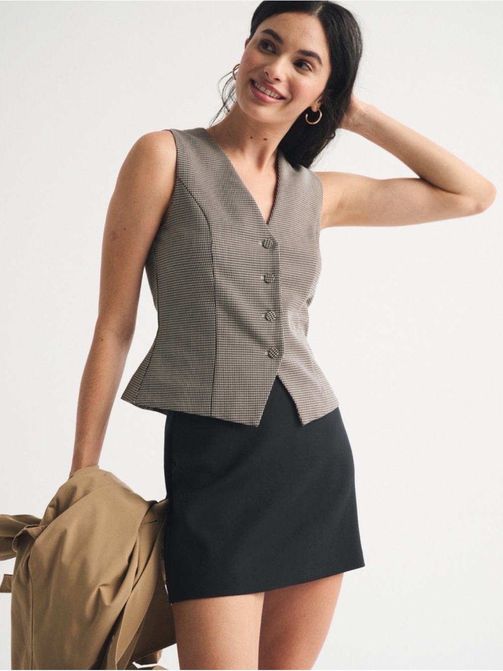 Abercrombie & Fitch Brown scarlet black mini skirt